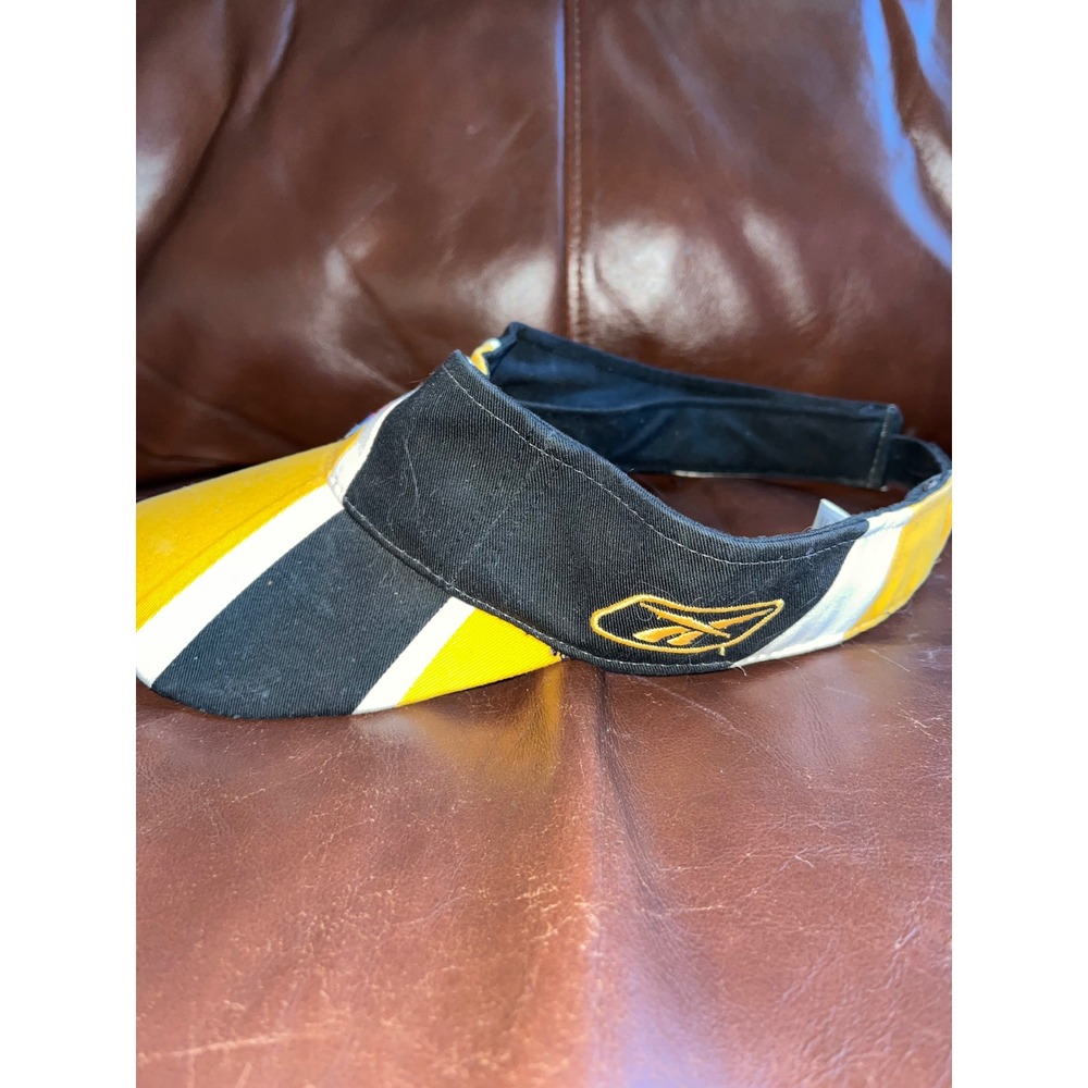 Pittsburgh Steelers NFL Reebok Black Yellow‎ Striped Visor Adjustable Cap Hat - Picture 2 of 4